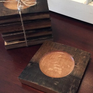 Whiskey Barrel Coaster Set - Made From  A Reclaimed Whiskey Barrel Stave