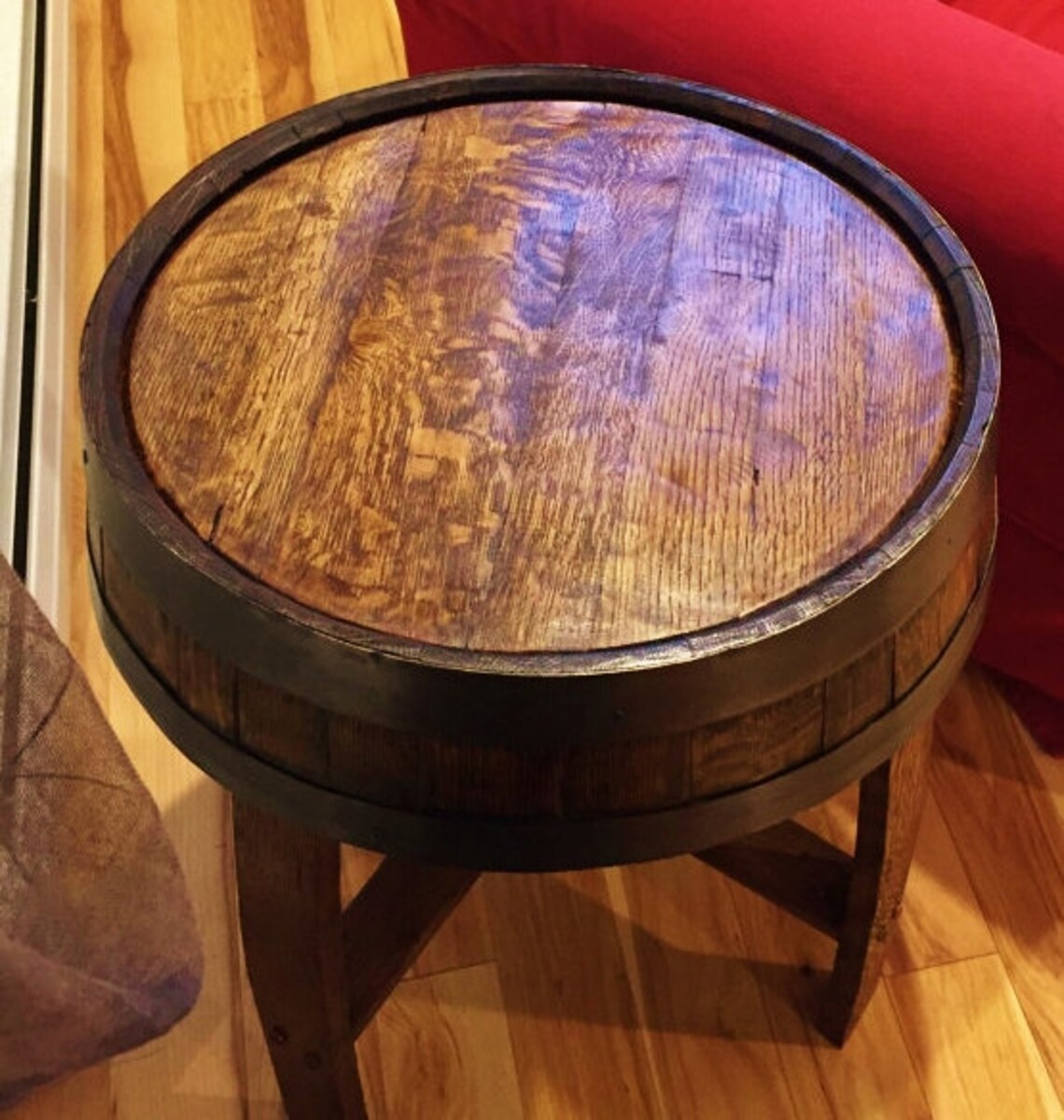 Handcrafted Oak Whiskey Barrel End Table Etsy