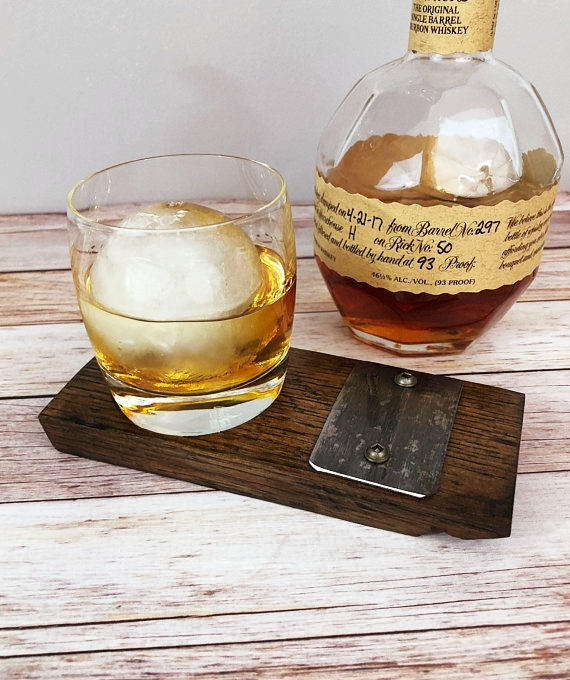 Whiskey Barrel Coaster Set - Made From A Reclaimed Whiskey