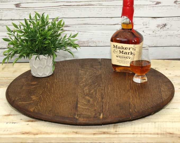 Whiskey / Bourbon Barrel Head Lazy Susan