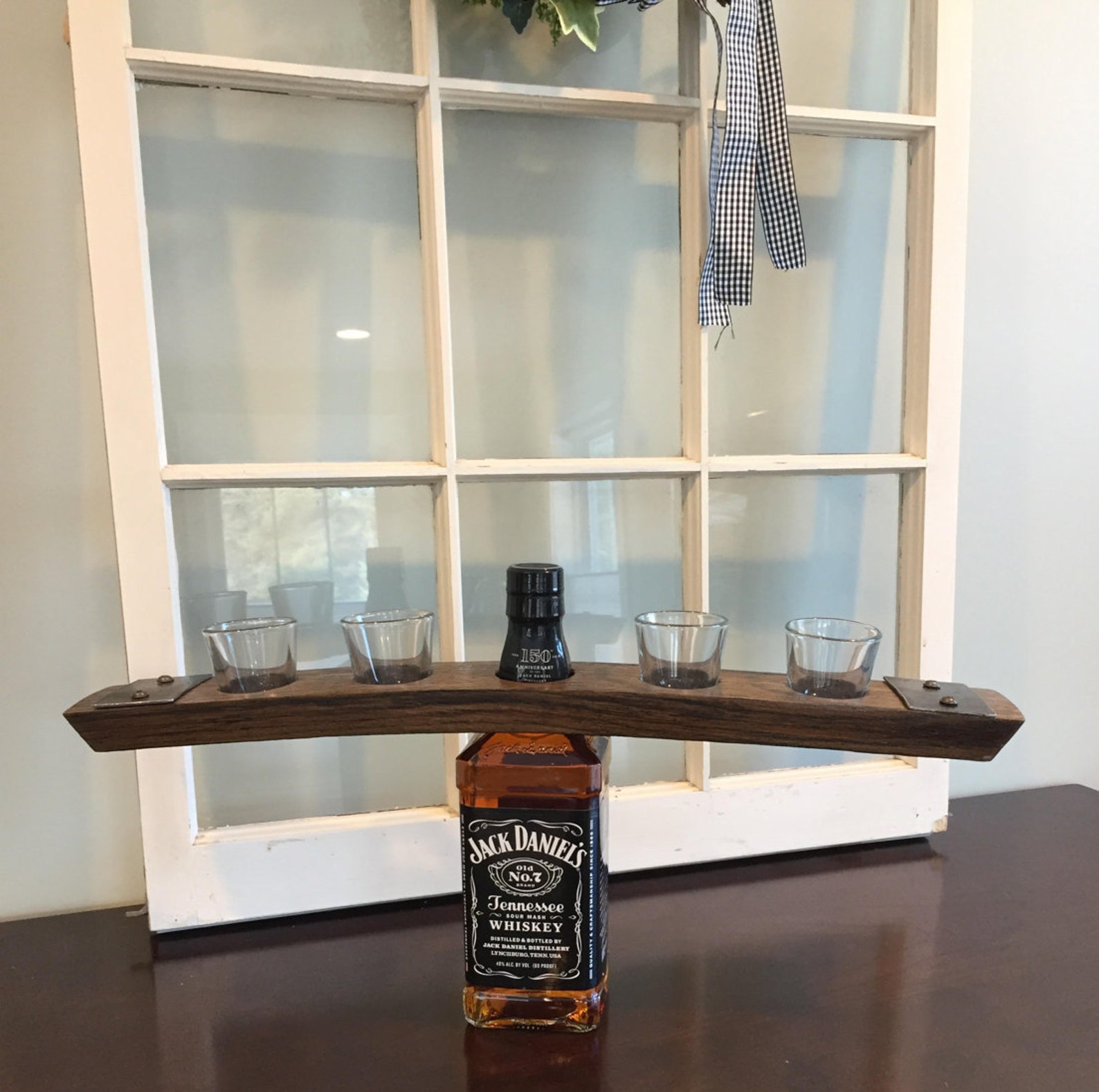 Shot Glass Bottle Caddy / Topper Made From Whiskey / Bourbon Etsy