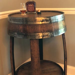 Whiskey Barrel Pub Table ~ Handcrafted From A Whiskey Barrel - Bistro Table