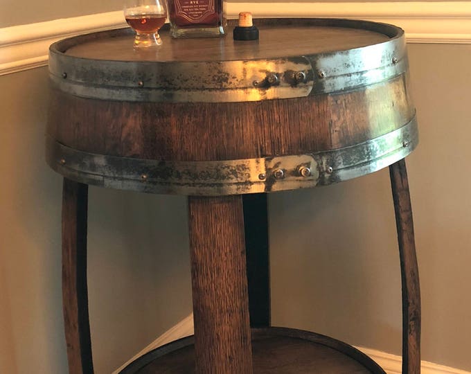 Whiskey Barrel Pub Table ~ Handcrafted From A Whiskey Barrel - Bistro Table