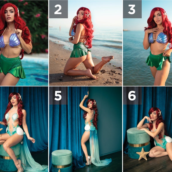 Ariel boudoir cosplay print - 8.5x11