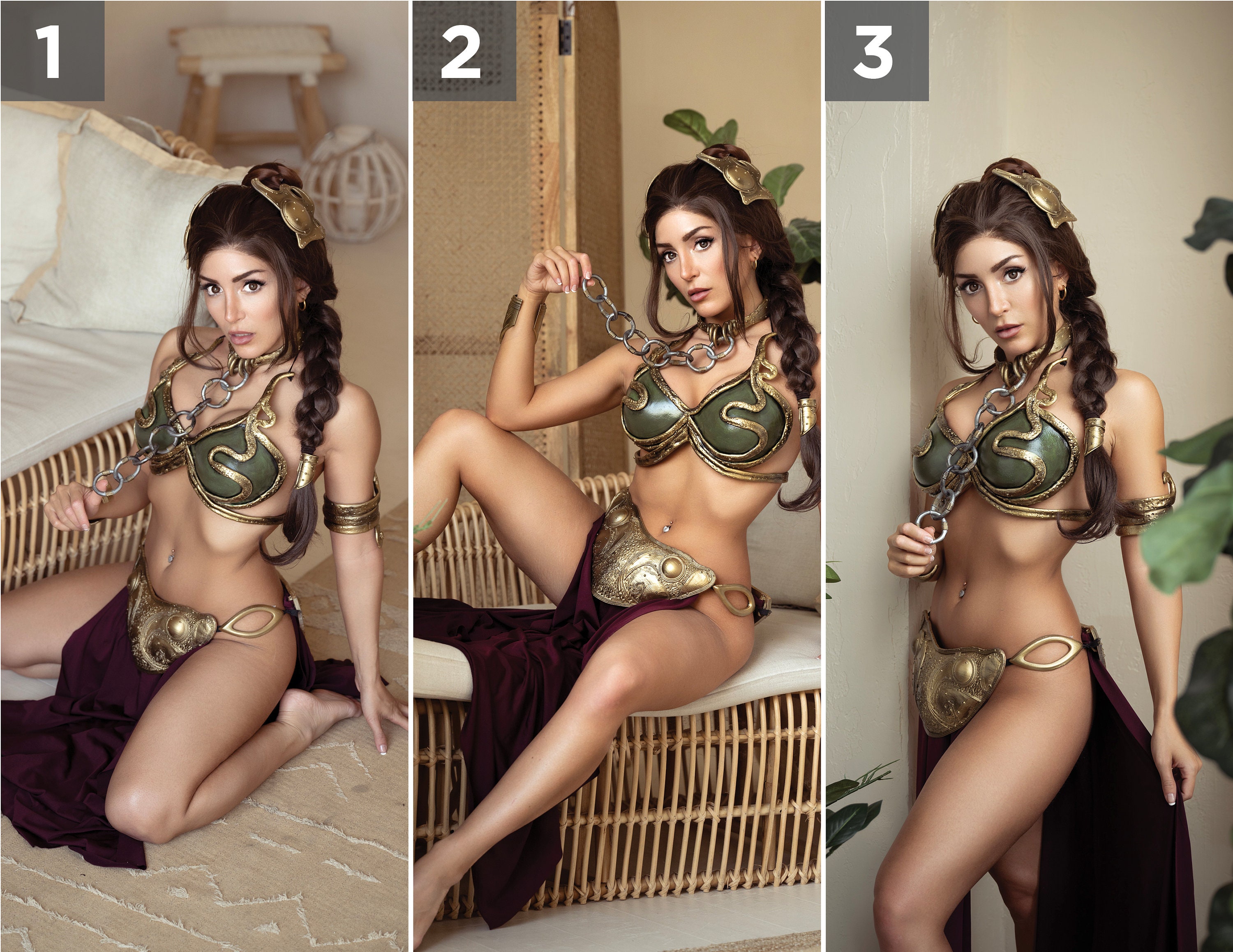 Slave Leia Cosplay Print 8 5x11 Etsy