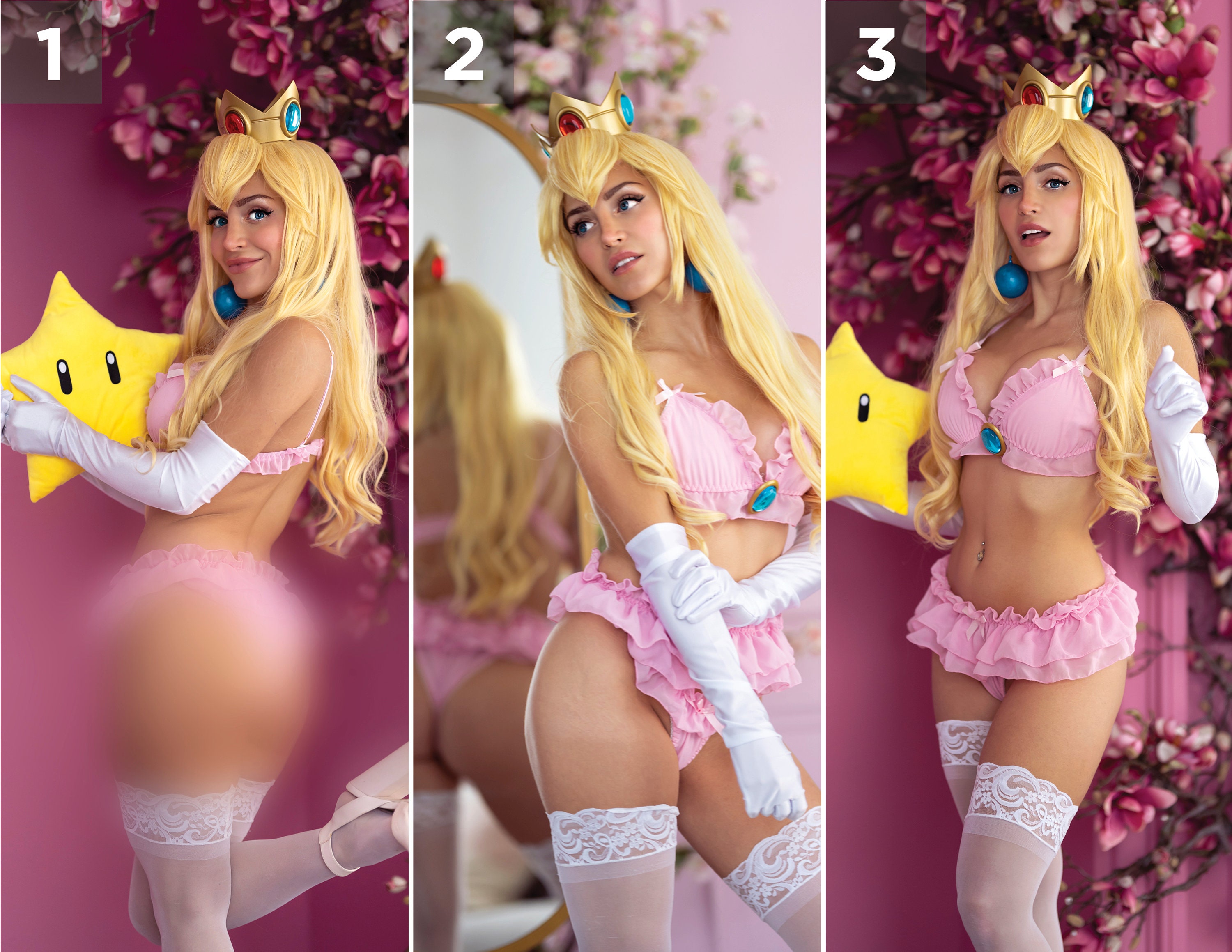 Princess Peach Boudoir Cosplay Print 8.5x11 - Etsy