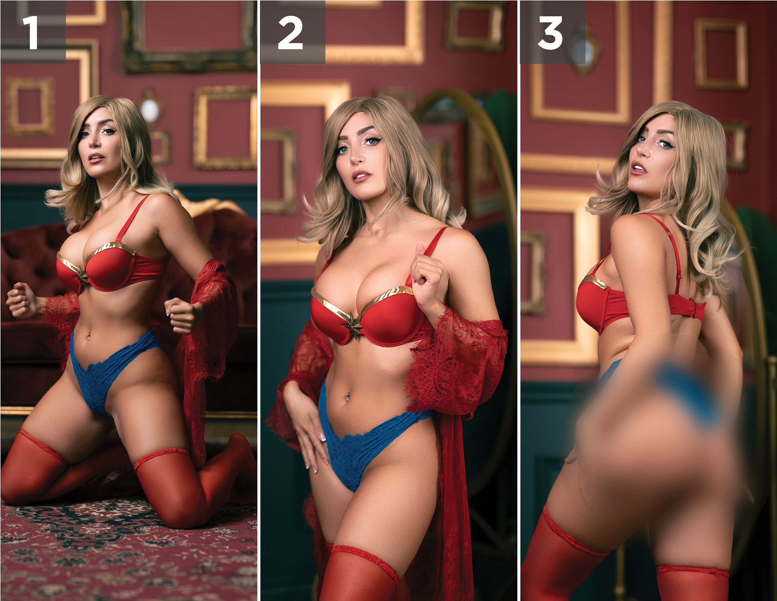 Captain Marvel Boudoir Cosplay Print - 8.5x11
