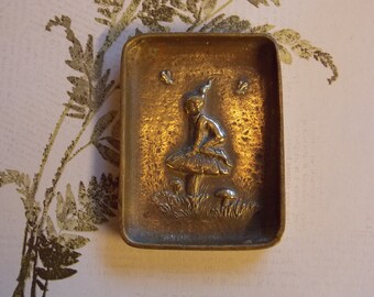Wiccan Alter Offering Dish Pagan Decor Indian Embossed Dish Witchcraft Vintage Round Brass Dish Wiccan Decorative Boho Pin Dish