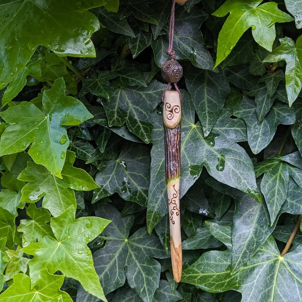 Rowan wood pendant for wicca, traditional witchcraft and tree worship