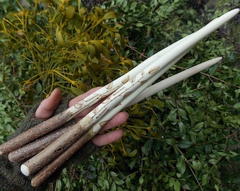 Hazel wand from Avalon for traditional witchcraft, wicca, druid, pagan.