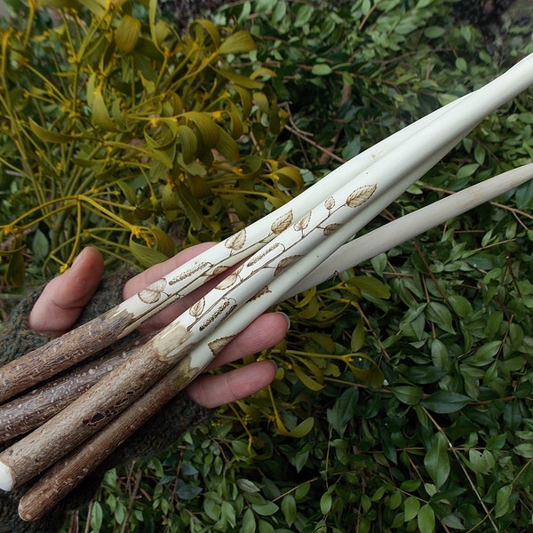 Hazel wand from Avalon for traditional witchcraft, wicca, druid, pagan.