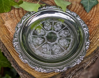 Vintage silver plated offering dish for traditional witchcraft, wicca and druids.