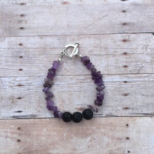 The Stone of Spirituality  Crystal Essential Oil Diffuser Bracelet Lava Bead Bracelet  Gemstone Chips Bracelet Essential Oil Aromatherapy
