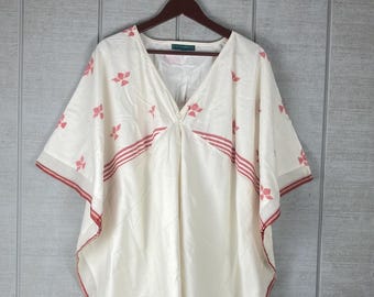 Vestido caftán de algodón, caftán de talla grande, vestido floral indio, caftán corto, caftán largo 100 % algodón, caftán de talla grande, vestido de algodón