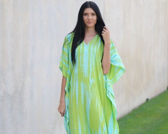 caftan for women, kaftan house dress with pockets, plus size clothing, kaftan gender neutral adult clothing, petite abaya, tie dyed mumus