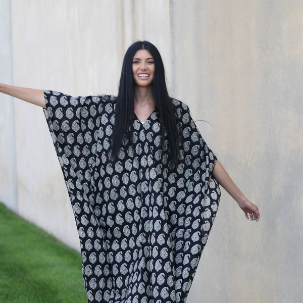 Boho Kaftan, Oversized Kaftan, Caftan, Sleepwear, Relaxed Vacation Dress, Holiday Outfit, Kimono, Plus Size, Abaya Dress, Women Kimono Robe