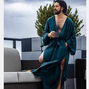 wedding gift couple unique, Bath Robe For Men, Caftan Robe Djellaba, wedding Robe, unique wedding gift,Bathrobe, Long Loose Robe, Groomsmen