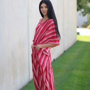 Kaftane Für Frauen, Indisch Rosa Kleid, Baumwollkaftan, Kleidung in Übergrößen, Kaftan, Kaftan mit Taschen, Damen Loungewear, Kimono Kaftan