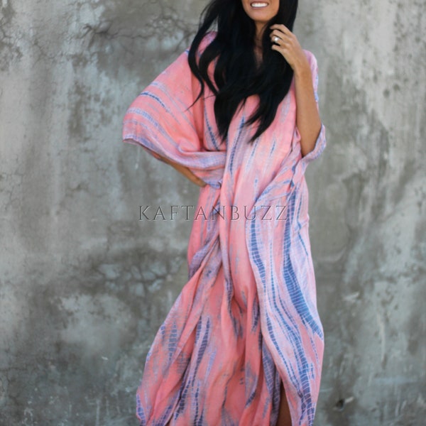 kaftan maxi dress, Kaftan, Pink Caftan For Women, Plus Size Caftan, Plus Size Clothing, Maxi Dress, Oversized Kaftan, Loose Resort Wear