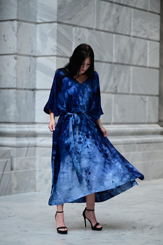 kaftan dress, mumus plus sized 5xl, Tie Dyed caftan With Pockets, Abaya Women house dress, lounge wear, beachwear, muumuu, mumu boho
