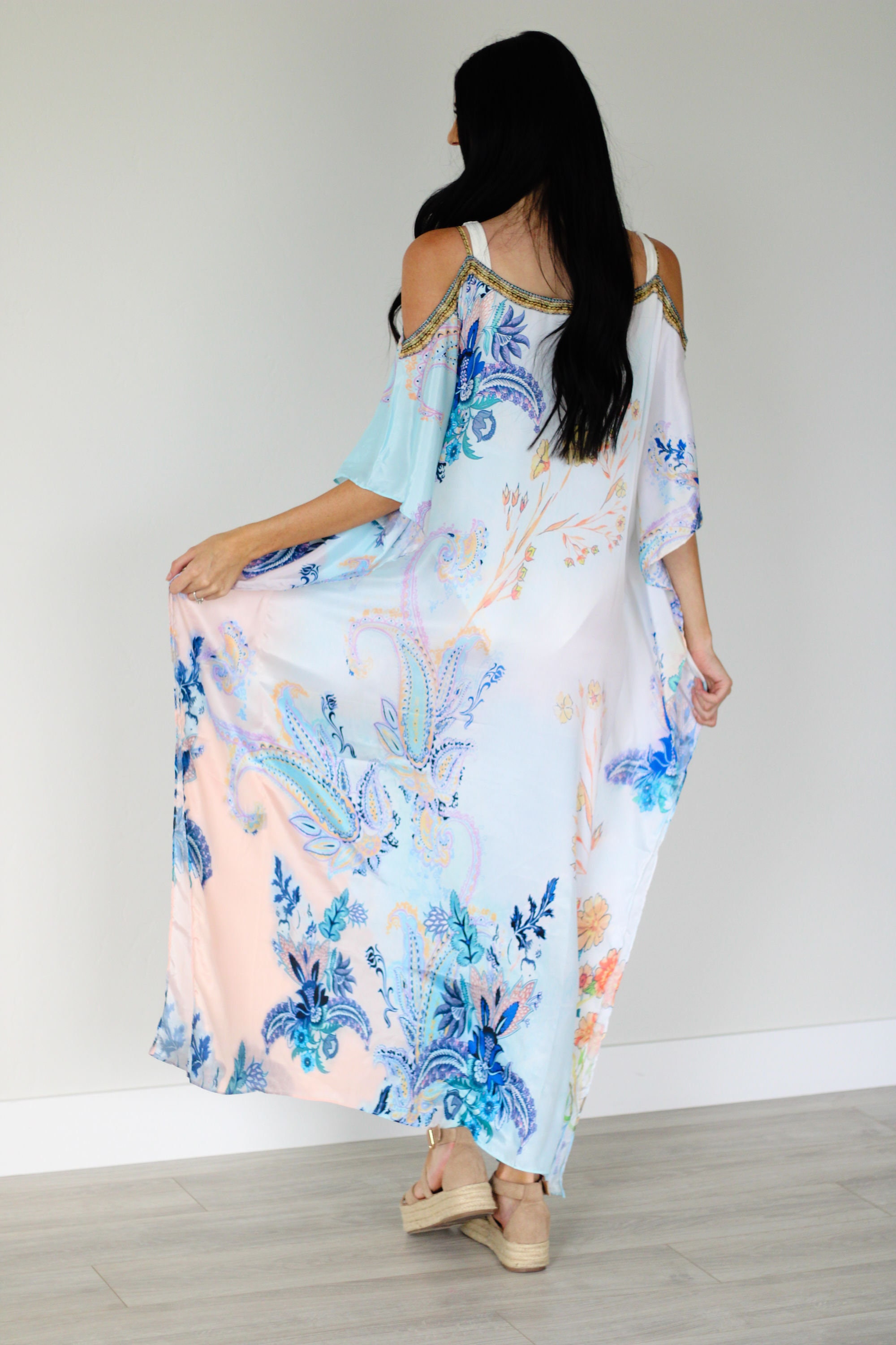 Cold shoulder kaftan sale