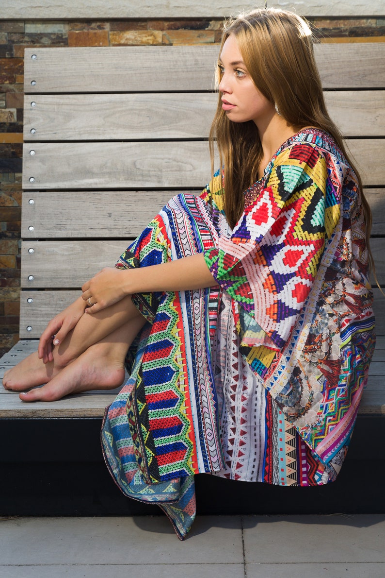 Kaftan Dress Caftan Plus Size Clothing Loungewear Full Length Kaftan Plus Size Dress Beach Kaftan Multicolor Long Dress