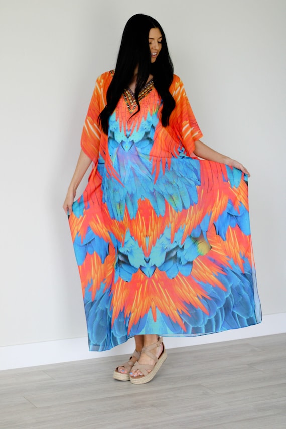 Hawaiian Mumu Dress Plus Size Caftan Boho Abaya Beach Cover Up Maxi Kaftan Indian Dress Summer Clothing Floral Mumus for Women Oversized