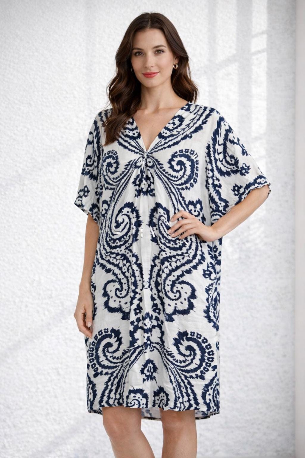 Summer Dress Paisley Blue White - Etsy Summer Dress Paisley Blue White - Etsy