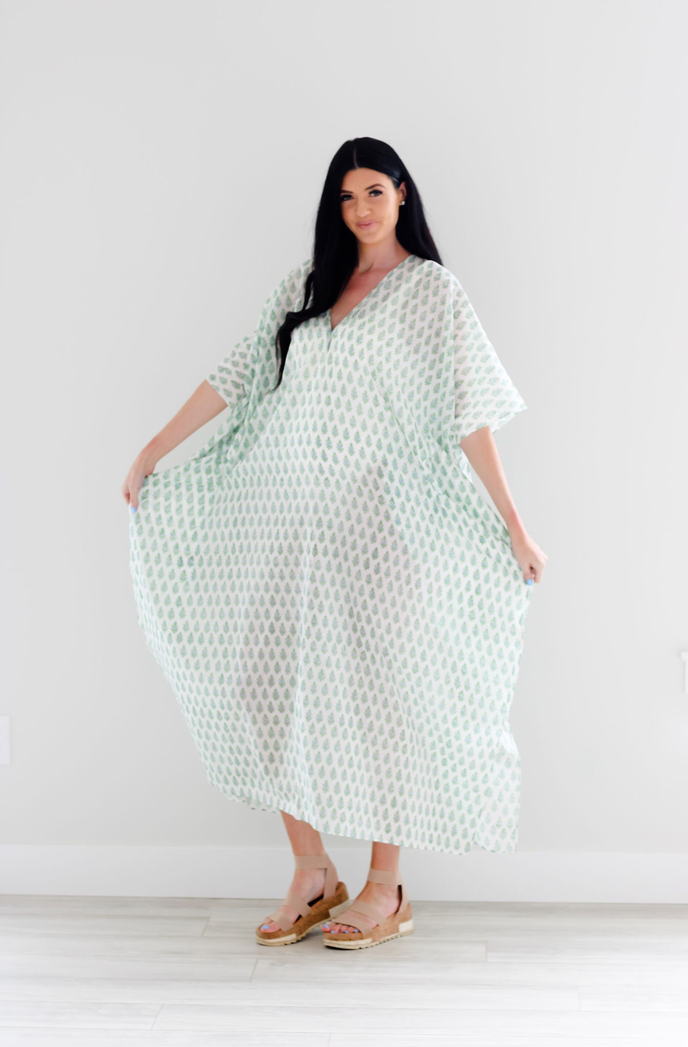 Cotton Gauze Maxi Dress Comfy Kaftan Dress Maternity Etsy