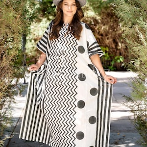 Block Print Cinch Waist Dress - Etsy