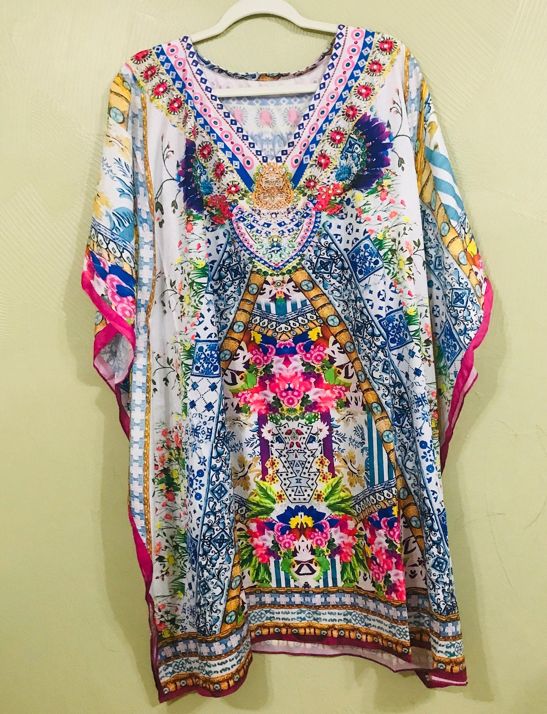 Short Kaftan Dress Tribal Dress Plus Size Caftan for Women - Etsy