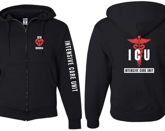 Jerzees Unisex Fleece Full Zip-Up Hood ICU Jacket