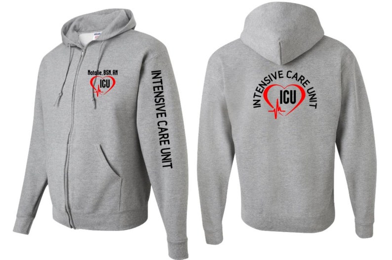 Jerzees Unisex Fleece Full Zip-Up Hood ICU Jacket