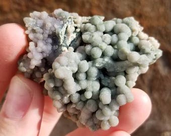 Green Botryoidal Chalcedony aka Grape Agate cluster #3