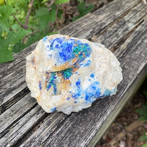 Linarite and Brochanite on Barite