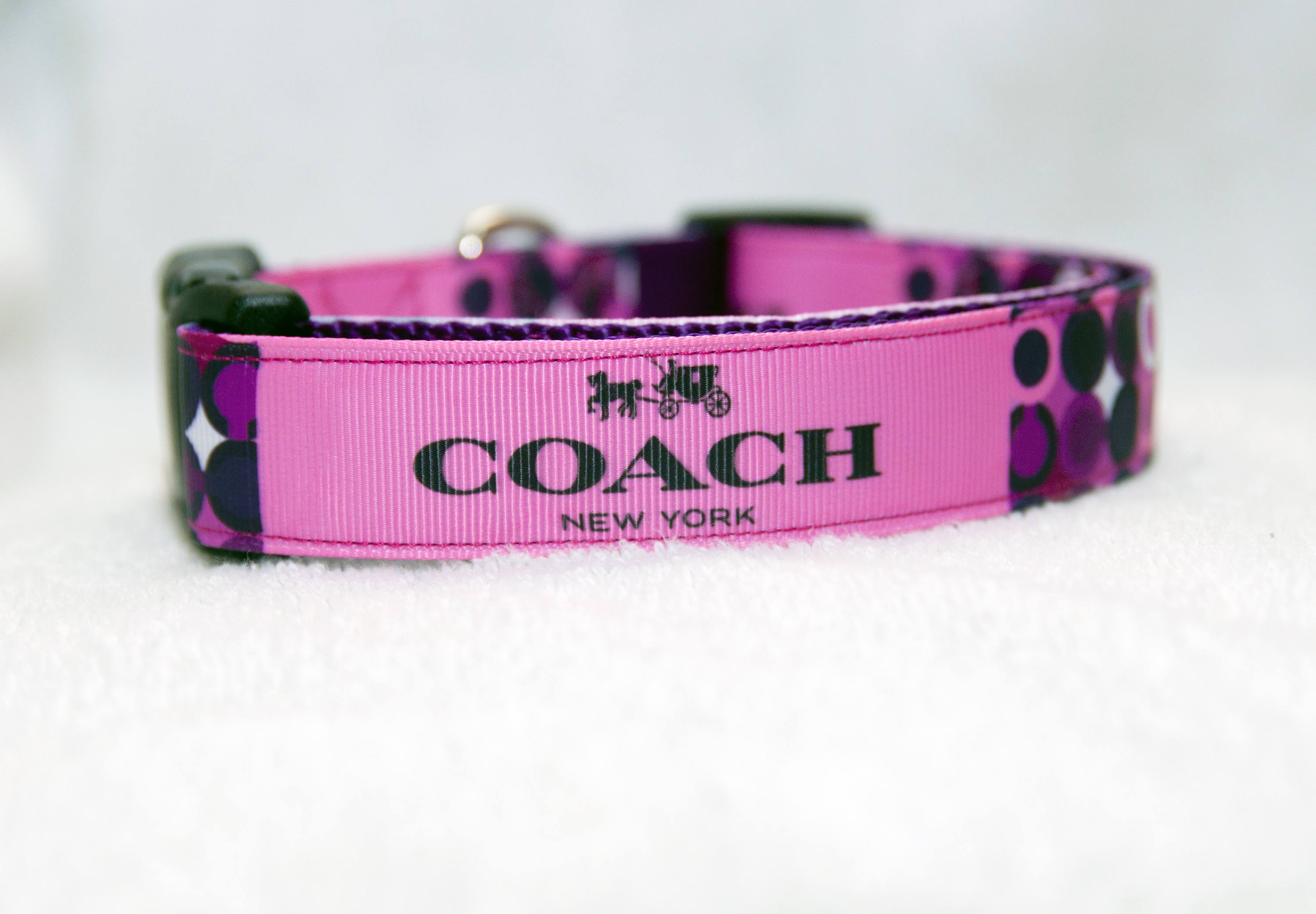 Pink/Purple Coach 1 Dog Collar Etsy