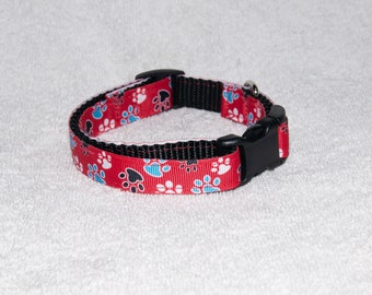 Paw Prints 5/8" Dog Collar