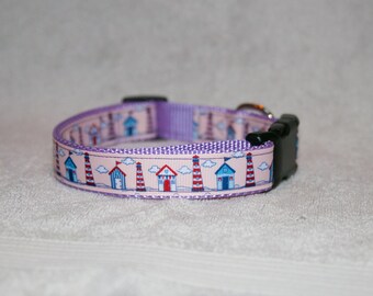 Lighthouse/Summer 1" Dog Collar