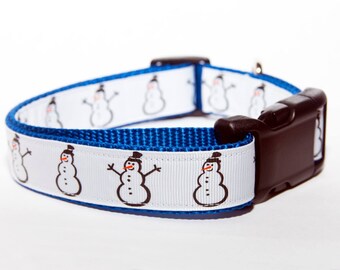 Snowman 1" Dog Collar