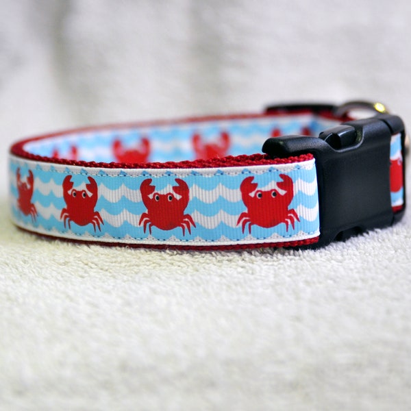 Crab 1" Dog Collar