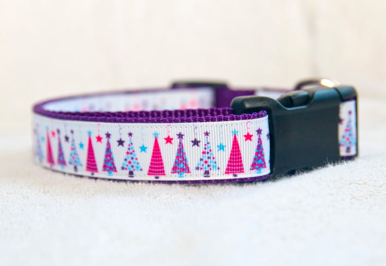 Christmas/Holiday Tree 1 Dog Collar image 1