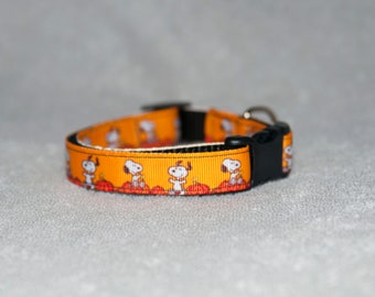Fall Pumpkin 5/8" Dog Collar