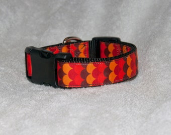 Fall Scallop 1" Dog Collar