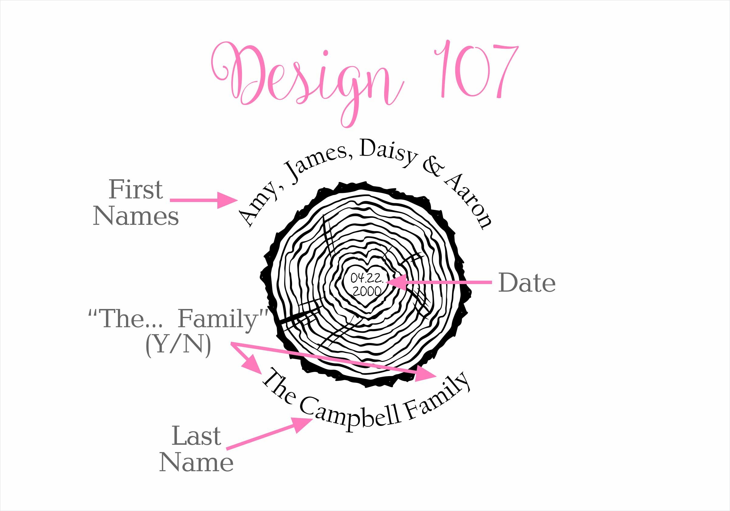 Personalized Engraved Cutting Board with Rustic Family Tree Etsy