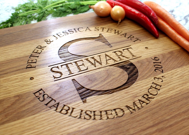 Personalized Engraved Cutting Board With Classic Round Etsy