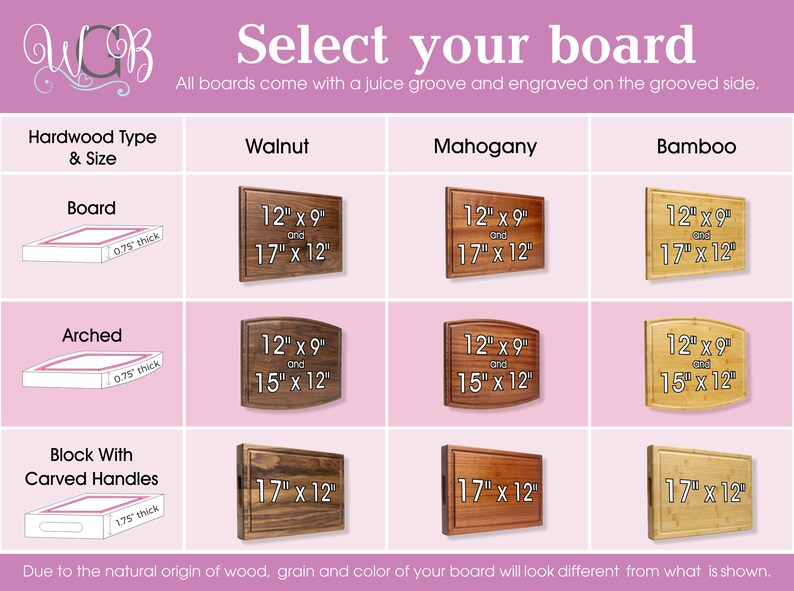 Personalized, Engraved Cutting Board with Classic Monogram Design for Wedding or Anniversary Gift 015 image 5