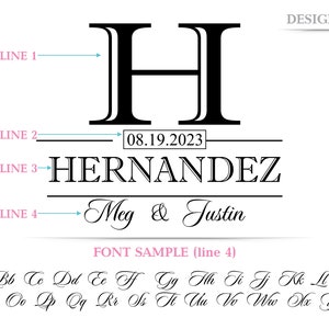 Tabla de cortar personalizada y grabada con diseño de monograma clásico para regalo de boda o aniversario 015 imagen 4