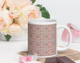 Crochet Granny Square Coffee Mug - Yarn Lover Gift