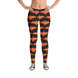 Fledermaus Damen Halloween Leggings, Fledermaus Leggings, Halloween Leggings, Halloween Fledermaus, Sportliche Leggings, Halloween, Gruselige Jahreszeit, Teen Leggings