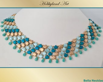 Collier Bella-Tutoriel perles-Perles Ginko, perles de rocaille, perles Amos- Tutoriel PDF-hobbyland